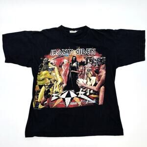 Vintage Iron Maiden Dance of Death T Shirt Men’s Large Band Metal Rock VTG